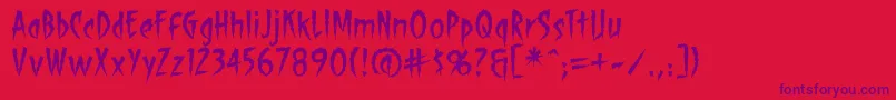 ShocktherapyBb Font – Purple Fonts on Red Background