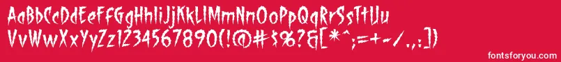 ShocktherapyBb Font – White Fonts on Red Background