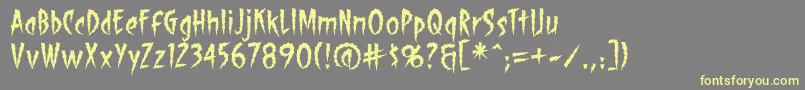 ShocktherapyBb Font – Yellow Fonts on Gray Background