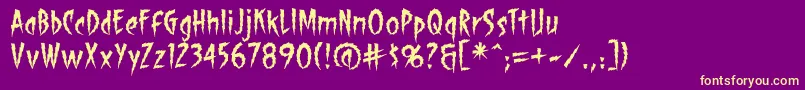 ShocktherapyBb Font – Yellow Fonts on Purple Background