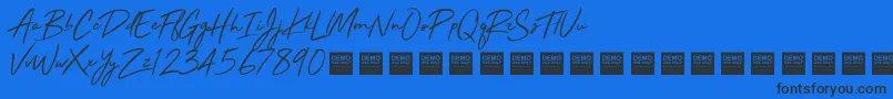 StayRadDemo Font – Black Fonts on Blue Background