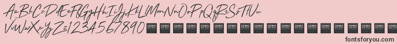 StayRadDemo Font – Black Fonts on Pink Background