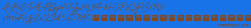 StayRadDemo Font – Brown Fonts on Blue Background