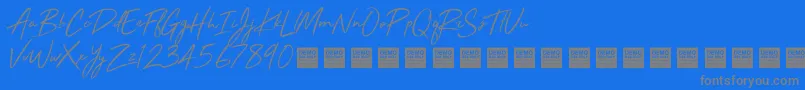StayRadDemo Font – Gray Fonts on Blue Background