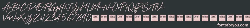 StayRadDemo-Schriftart – Rosa Schriften auf schwarzem Hintergrund