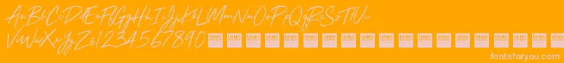 StayRadDemo Font – Pink Fonts on Orange Background