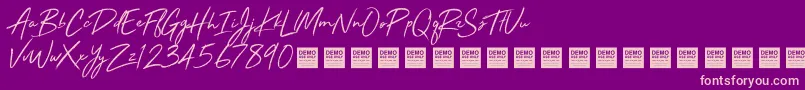 StayRadDemo Font – Pink Fonts on Purple Background