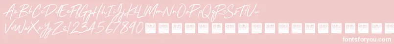フォントStayRadDemo – ピンクの背景に白い文字