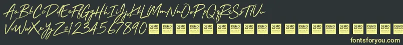 StayRadDemo Font – Yellow Fonts on Black Background