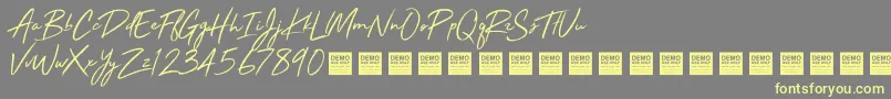 StayRadDemo Font – Yellow Fonts on Gray Background