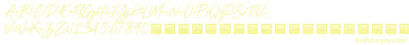 StayRadDemo Font – Yellow Fonts on White Background