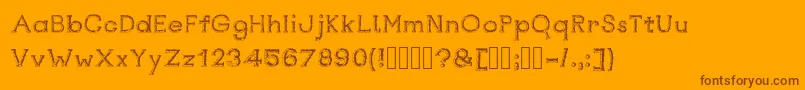 Rustswordsblack Font – Brown Fonts on Orange Background