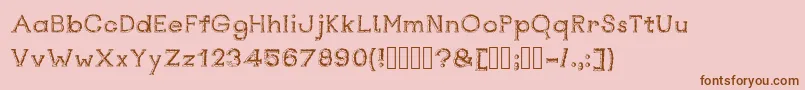 Rustswordsblack Font – Brown Fonts on Pink Background