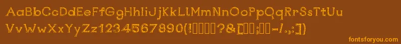 Шрифт Rustswordsblack – оранжевые шрифты на коричневом фоне