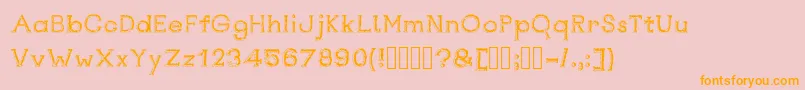 Rustswordsblack Font – Orange Fonts on Pink Background