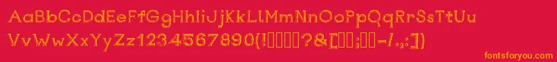 Rustswordsblack Font – Orange Fonts on Red Background
