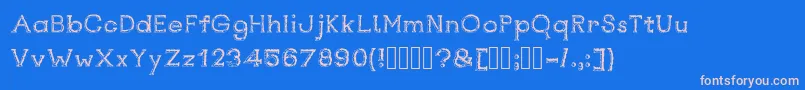 Rustswordsblack Font – Pink Fonts on Blue Background