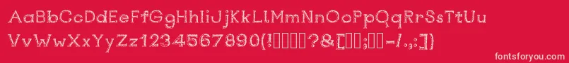 Rustswordsblack Font – Pink Fonts on Red Background