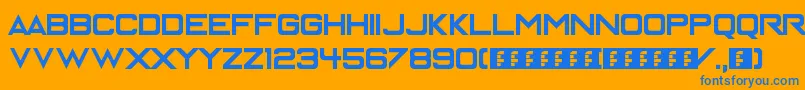 EnterTheGrid Font – Blue Fonts on Orange Background