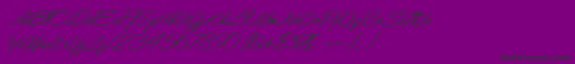 LisbonScript Font – Black Fonts on Purple Background