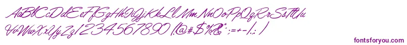 LisbonScript Font – Purple Fonts on White Background