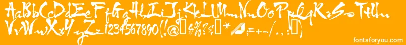 Htf3bkup Font – White Fonts on Orange Background