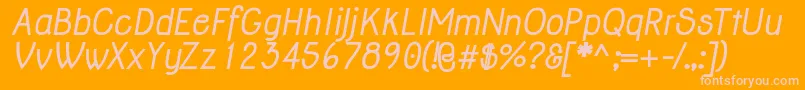 JollyBoldItalic-Schriftart – Rosa Schriften auf orangefarbenem Hintergrund
