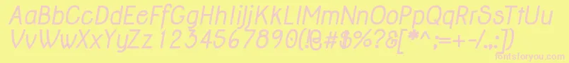 JollyBoldItalic Font – Pink Fonts on Yellow Background