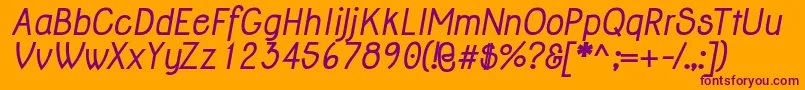 JollyBoldItalic Font – Purple Fonts on Orange Background