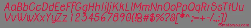 JollyBoldItalic Font – Red Fonts on Gray Background