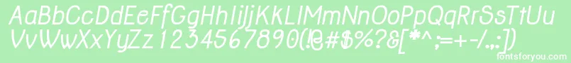 JollyBoldItalic Font – White Fonts on Green Background
