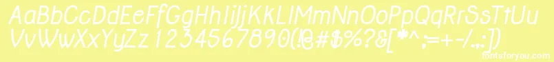 JollyBoldItalic Font – White Fonts on Yellow Background