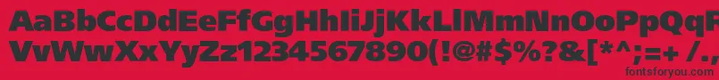 Agforeignerxc Font – Black Fonts on Red Background