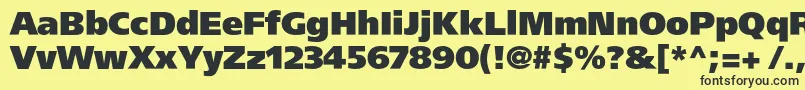 Agforeignerxc Font – Black Fonts on Yellow Background