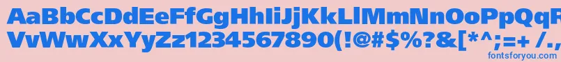 Agforeignerxc Font – Blue Fonts on Pink Background