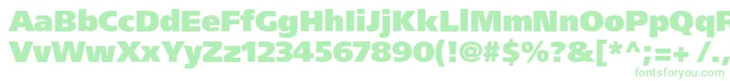 Agforeignerxc Font – Green Fonts on White Background