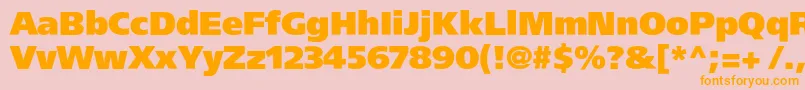 Agforeignerxc Font – Orange Fonts on Pink Background