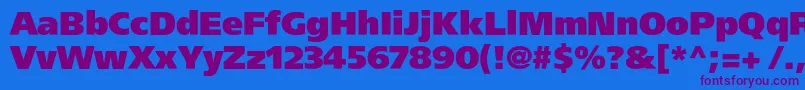 Agforeignerxc Font – Purple Fonts on Blue Background