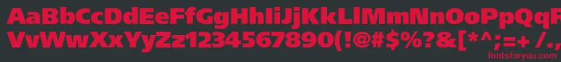 Agforeignerxc Font – Red Fonts on Black Background