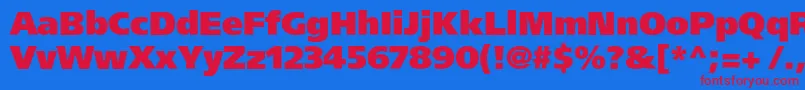 Agforeignerxc Font – Red Fonts on Blue Background