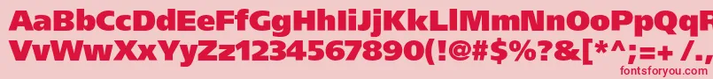 Agforeignerxc Font – Red Fonts on Pink Background