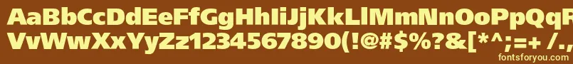 Agforeignerxc Font – Yellow Fonts on Brown Background