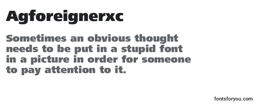 Review of the Agforeignerxc Font