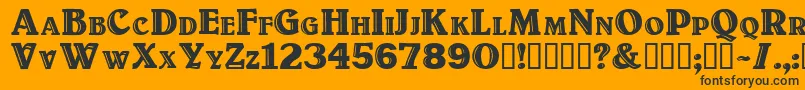 Titulo Font – Black Fonts on Orange Background