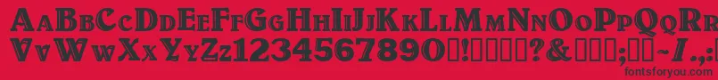 Titulo Font – Black Fonts on Red Background