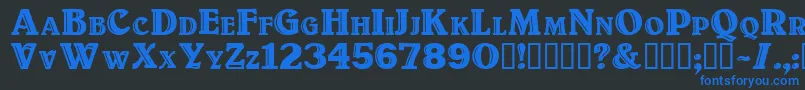 Titulo Font – Blue Fonts on Black Background