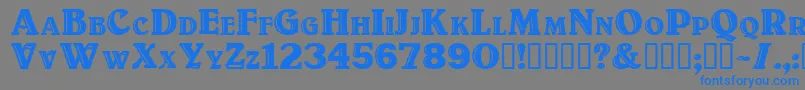 Titulo Font – Blue Fonts on Gray Background