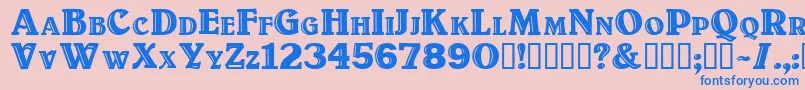 Titulo Font – Blue Fonts on Pink Background