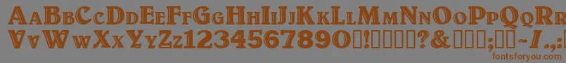 Titulo Font – Brown Fonts on Gray Background