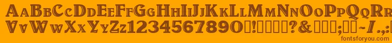 Titulo Font – Brown Fonts on Orange Background